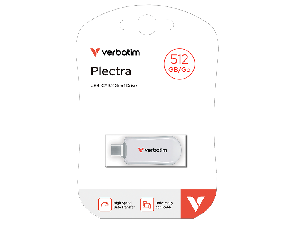 USB Flash Drive Verbatim, Plectra,512GB, USB-C, WHUSB 3.2 Gen 1