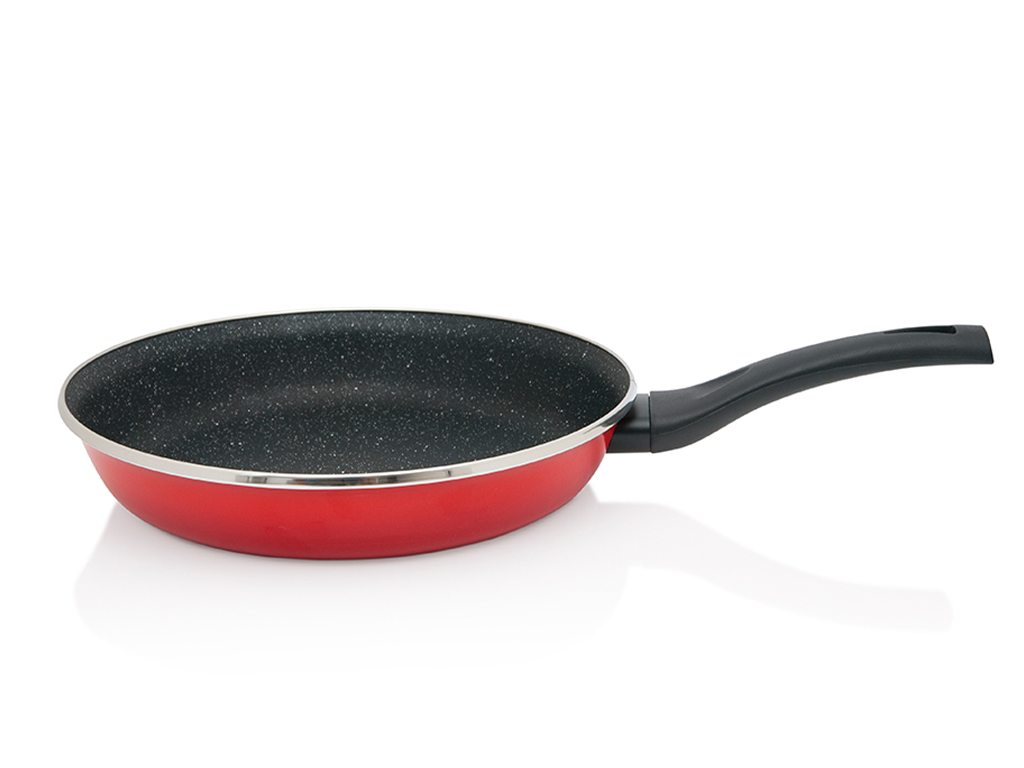 Tigaie 2.6l Granit Induction rosu Metalac email/28cm/2.6l
