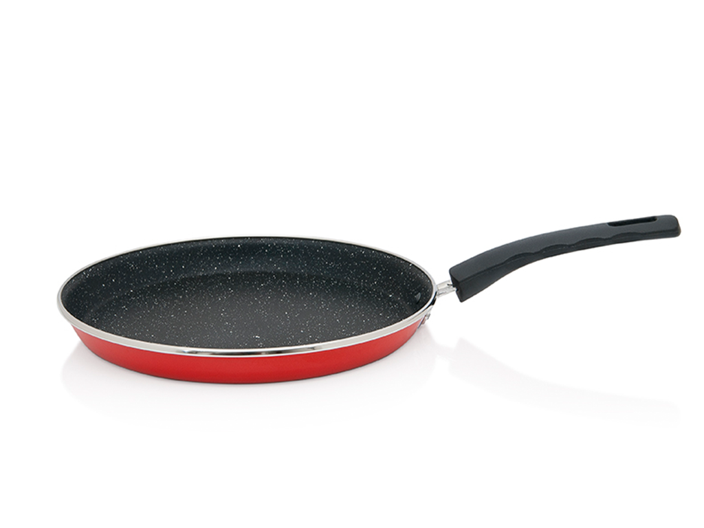 Tigaie clatite 1l Granit Induction rosu Metalac email/25cm/1l