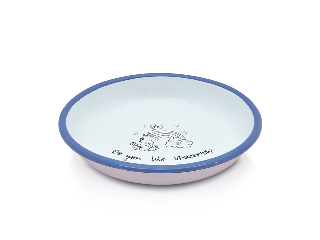 Farfurie adanca 0.75l Unicorn Metalac email/18cm/0.75l