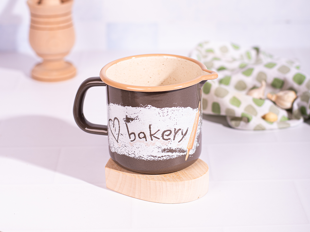 Cana cu cioc 0.8l Bakery Metalac email/10cm/0.8l