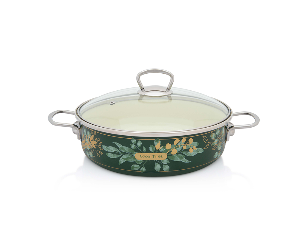 Oala 4l cu capac Golden Times Metalac email/26cm/4l