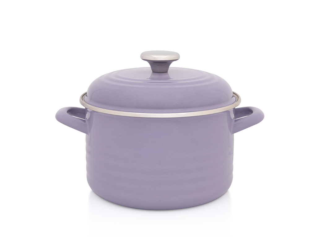 Oala 4l cu capac Standard Wave Lila Pastel Metalacemail/20cm/4l/lila pastel