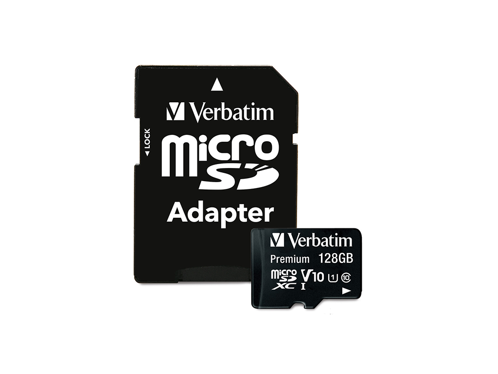 Card de memorie MicroSDXC Verbatim, 128GBPremium, CL 10