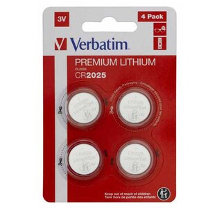 Baterii Verbatim, Lithium, CR2025, 3V, 4buc, 49532
