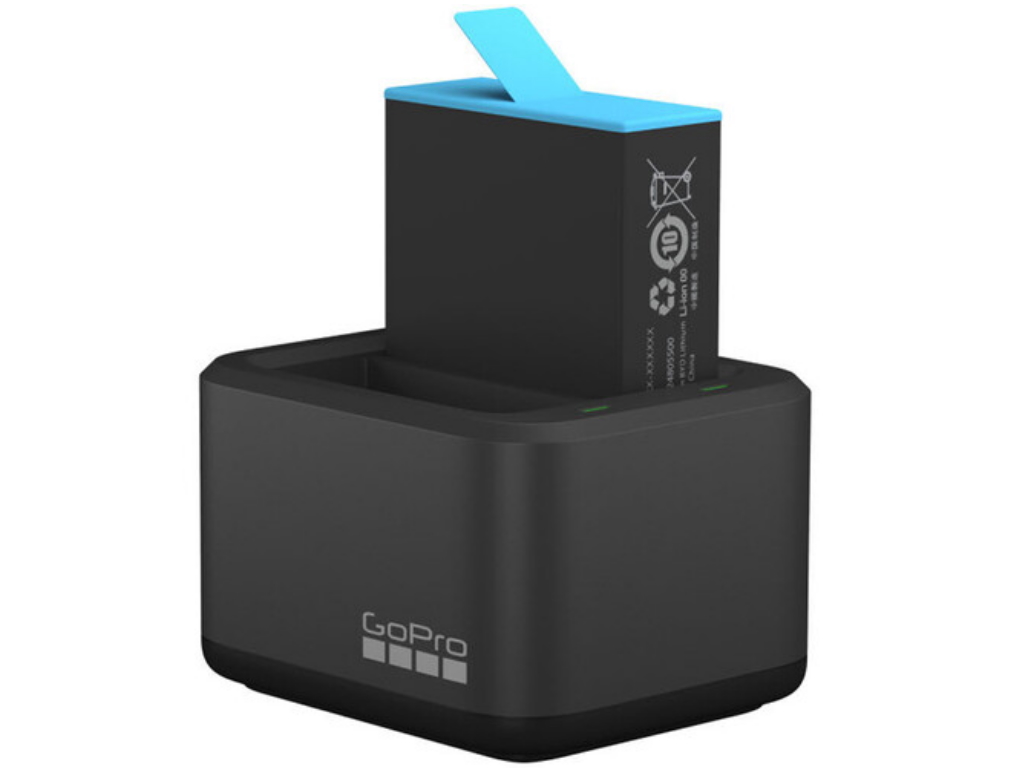 Incarcator dublu GoPro H10B+ 2 acumulatori Enduro1720mAh, port USB, indicator LED