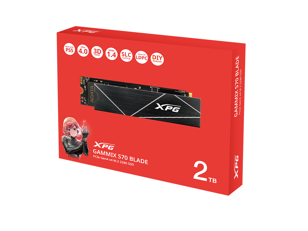 SSD ADATA XPG GAMMIX S70 BLADE 2TB PCIe Gen4x4 M.2
