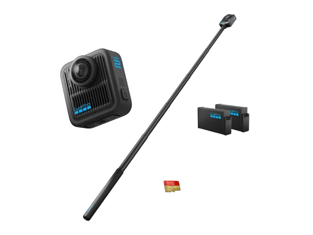 Bundle Camera de actiune GoPro MAX 2, 64Gb, 8K3029MP, Monopied, Enduro bat., 64Gb