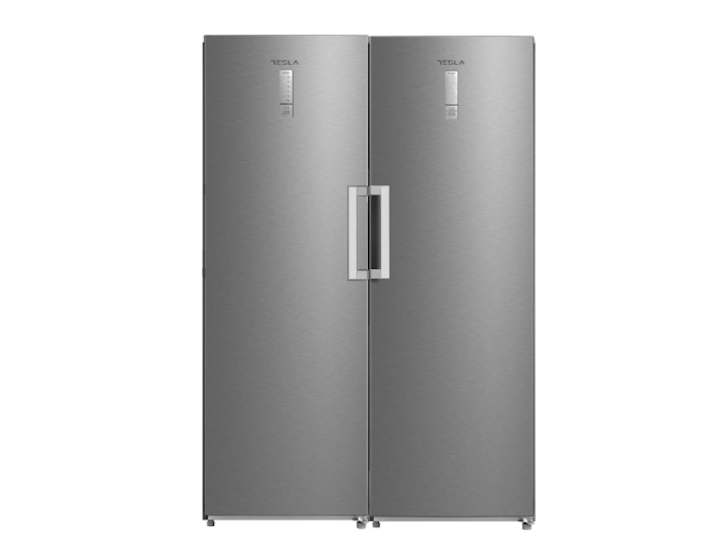 Frigider cu 1 usa Tesla RS3600FMX, 362L, E, H185Total No Frost, display ext, LED, usa rever, Inox
