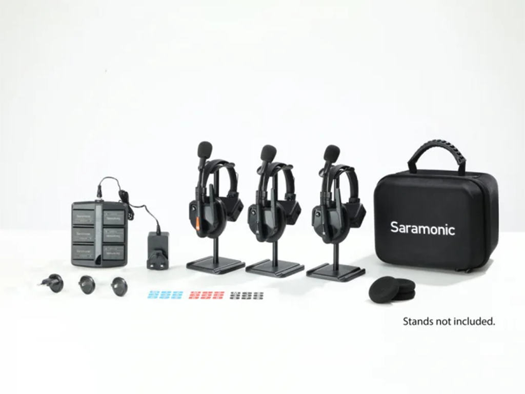 Solutie intercom completa Saramonic WiTalk9 WT3S6xbat, 3 pers, Full-Duplex, 1.9GHz, single-ear