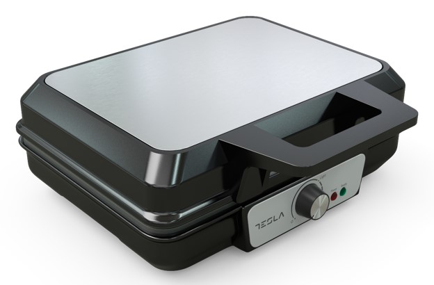 Waffle-maker Tesla WM200BX, 1000WTermostat ajustabil, Negru-Inox