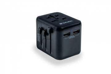 Adaptor universal Verbatim UTA-01, 2 x USB APriza format EU,UK,USA/Japan,AUS + 2 x USB A