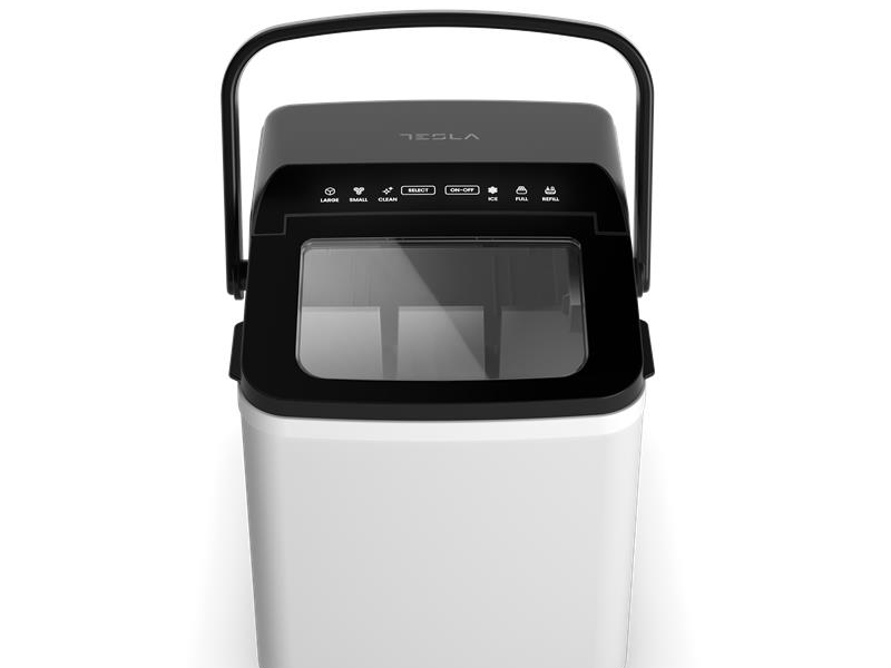 Masina de facut cuburi de gheata Tesla IM320WB1.2L, 150W, cub S/L, display LED, Alb/negru