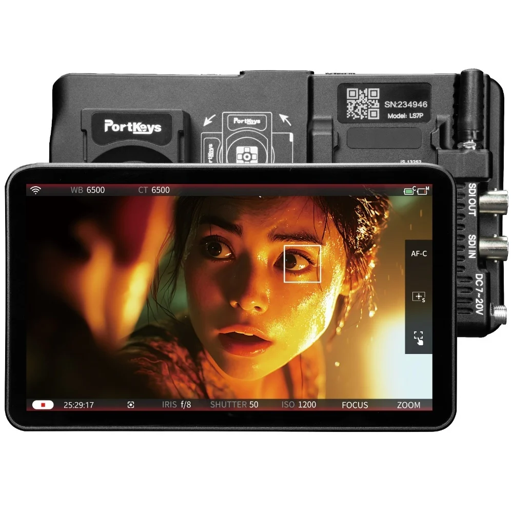 monitor portkeys ls7p, 7" 3g sdi/4k hdmicontrol wireless