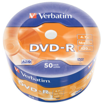 DVD-R AZO VERBATIM 16x 4.7GB 50 BUCWide printable surface non ID