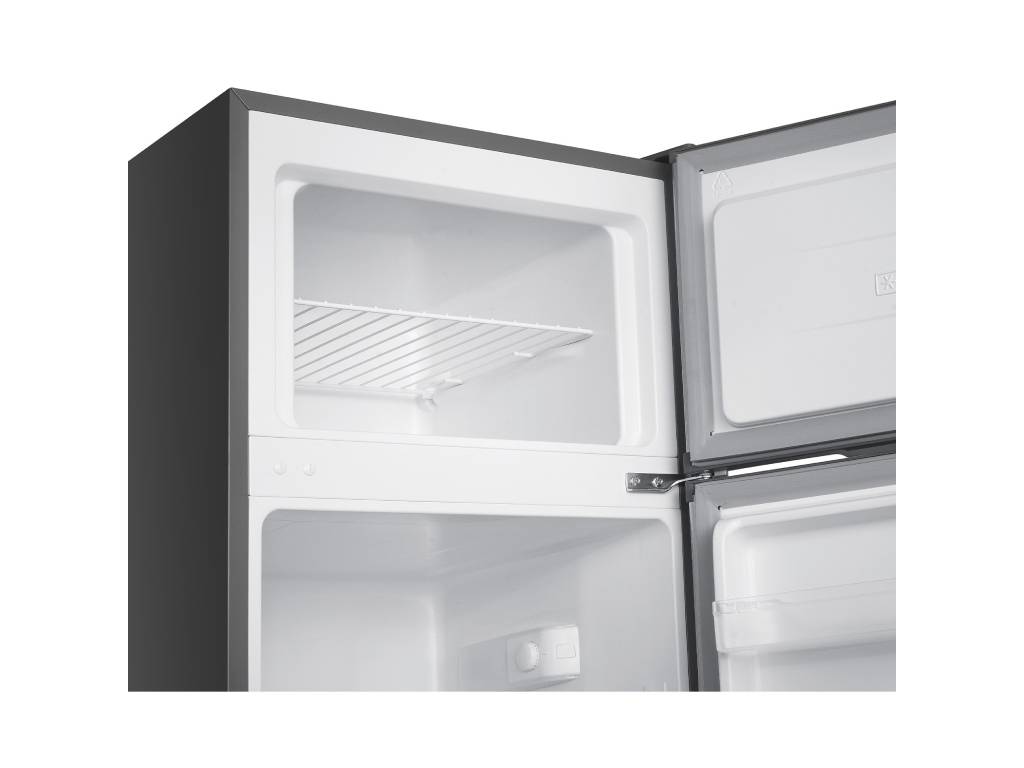 Frigider cu doua usi Tesla RD2101HSE, 206L, Eiluminare LED, H 143 cm, Argintiu